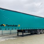 Žalsvas puspriekabes tentas